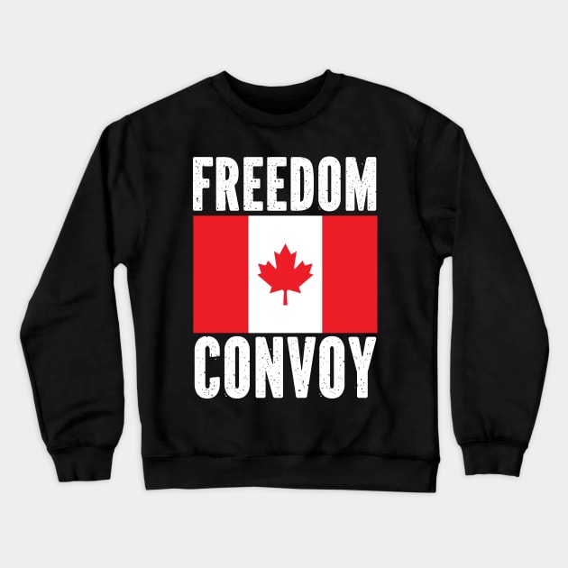 Freedom Convoy 2022 Support Our Truckers Canada USA Crewneck Sweatshirt by BobaPenguin